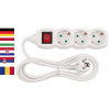 Cable GERMAN socket Strend Pro DG-803BK 5,00 m, 3 sockets, HU, RO, SRB, CRO + switch