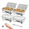 VEVOR CHAFING DISH GASTRONOMICKÝ OHRIEVAČ POTRAVÍN, BUFETOVÝ, 4 KS