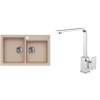 Set Alveus (dřez Rock 90 Beige 55 + baterie Reno Chrom) SETA539