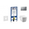 Geberit Duofix Modul na závesné WC s tlačidlom Sigma01, matný chróm + Tece One - sprchovacia toaleta a doska, Rimless, SoftClose 111.300.00.5 NT3