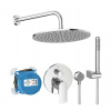 Ideal Standard CeraTherm Sprchový set s batériou pod omietku, s telesom, priemer 30 cm, chróm A7574AA