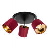 Light Home Stropné svietidlo Gama, 3x červené textilné tienidlo, (možnosť polohovania), o