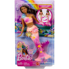 Mattel Barbie Kúzelná kvetinová morská víla tmavovláska JDM73