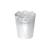 kvetináč 16cm LACE DLAC160-S449 biely plastový PROSPERPLAST