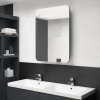 LED kúpeľňová zrkadlová skrinka čierna 60x11x80 cm-ForU-326503