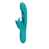 Loveline Flapping G-Spot Butterfly Vibrator Peacock Blue, silikónový vibrátor na klitoris a bod G 24,5 x 3,9 cm