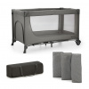 KINDERKRAFT Postieľka cestovná Joy 2 Variant: KINDERKRAFT Postieľka cestovná Joy 2 Dark grey