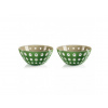 Guzzini - Le Murrine - Súprava 2 ks misiek 12 cm - piesková-biela-machovozelená