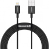 Baseus CALYS-C01 Superior Fast Charging Datový Kabel USB to Lightning 2.4A 2m Black (6953156205451)