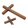 DREVENÝ KRÍŽ BUKOVÝ HNEDÝ VEĽKÝ na zavesenie na stenu 25x15cm