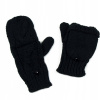 Rukavice - Rukavice rukavice bez prstov Čierna dámska zima (Rukavice rukavice čierne labky hrubé Benátky)