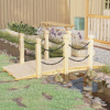 Záhradný mostík s reťazovým zábradlím 150x67x56cm masívny smrek 363357_sk