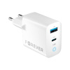 Rýchlonabíjačka do siete Forever GaN TC-06-33AC PD QC 1x USB-C 1x USB 33W biela (GSM171395)