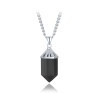 MINET JMAN0665CN47 - MINET Luxusní stříbrný náhrdelník obsidián