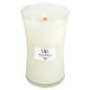 WoodWick Linen vonná svíčka s dřevěným knotem 609,5 g