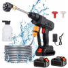 Bezdrôtová tlaková umývačka 100 bar 500 W 21 V + 2 batérie na auto a do záhrady