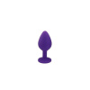 Análny kolík Purple M Jeweled Silicone Butt Plug