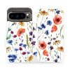 Flipové pouzdro Mobiwear - Google Pixel 9 Pro - MP04S Luční kvítí (Knížkové flip pouzdro, obal, kryt na mobil Google Pixel 9 Pro - MP04S Luční kvítí, materiál Umělá kůže + TPU - ochrana 360°, stojánek