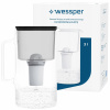 Sklenená filtračná kanvica Wessper D2 BOROSILICATE 3l čierna + filter