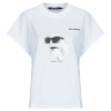 Karl Lagerfeld Tričká s krátkym rukávom IKON AQUARELLE C LOOSE T-SHIRT Biela