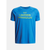 Under Armour Chlapčenské tričko UA Tech Split Wordmark SS-BLU Modrá YSM