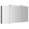 Sapho - MIRRÓ galérka s LED osvetlením, 120x70x16cm, 3x dvierka, dub strieborný