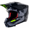 Prilba Alpinestars SM5 Supertech M5 Rover 2 sivo-žltá veľkosť L