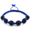 Shamballa náramok Dumortierit modrý - Detský 10–12 cm (1–4 roky)