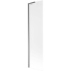 Mexen Next L, 1-krídlová vaňová zástena 50 x 150 cm, 6mm sklo námraza, grafitový profil, 895-050-000-03-30-95