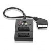 Kábel GoGEN SCART /2x SCART + S-Video, 3x Cinch, 0,5m (SCARTHUB 050MF01) čierny