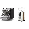 Rocket Espresso Mozzafiato FAST V, black + Eureka Mignon Specialita, WD white, walnut