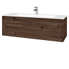 Dreja Umývadlová skrinka BONO SZZ 120 (umývadlo Pura) - D25 Teak / Úchytka T33 / D25 Teak