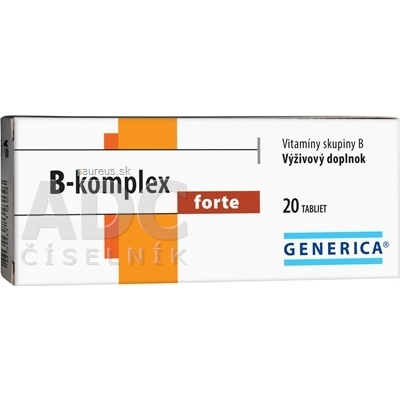 GENERICA spol. s r.o. GENERICA B-komplex forte tbl 1x20 ks 20 ks