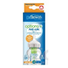 Dr.BROWN´S DOJČENSKÁ FĽAŠA OPTIONS+ 150 ml Wide-neck, 0M+, anti-colic, plastová, biela (so silikónovým cumľom level-1) 1x1 ks