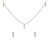 Set náhrdelníka a náušníc ružové zlato s diamantmi markíza KLENOTA S0862204