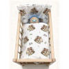 SDS Súprava do postieľky pre bábiky Medvedia rodinka Bavlna, výplň: Polyester, 1x 38x44 cm / 28x20 cm