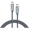 Dátový kábel ChoeTech PD Type-C (USB-C) 100W Nylon Braided Cable 1.8m (XCC-1002-GY)