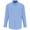 Premier Workwear Pánska košeľa oxford s dlhým rukávom PR238 Oxford Blue -ca. Pantone 7453 XL