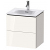 Duravit L-Cube Umývadlová skrinka 55x52x42 cm, 2 zásuvky, lesklá biela LC630402222