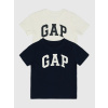 Detské tričko GAP s logom, 2 ks modrá | krémová 5Yrs GAP 1200136325285