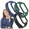 Sada 3x remienok pre Xiaomi Smart Mi Band 9 Active smartwatch náramok rámček