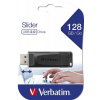 USB kľúč, 128GB, USB 2.0, VERBATIM Slider, čierny