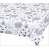 Bellatex Ubrus DITA Větvička šedá, červená, bílá rozměr 40x140 cm