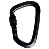 oceľová karabína SINGING ROCK D STEEL SCREW Lock Black