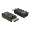 Delock - Video adaptér - DisplayPort s piny (male) do HDMI se zdířkami (female) - černá - pasivní k 66234