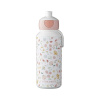 Detská fľaša v bielej a svetloružovej farbe 400 ml Flowers & butterflies – Mepal