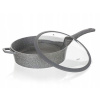 Wok panvica - Hlboká panvica s hliníkovým krytom 28 cm žula (Wok panvica - Hlboká panvica s hliníkovým krytom 28 cm žula)
