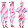 Pyžamo, župán - Onesie (kombinézy) Springos veľkosť 140 modrá, ružová (Pyžama kombinézy Kigurumi Unicorn 130-140 Tracksuit)