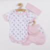 NEW BABY 3-dielna letná bavlnená súprava New Baby Perfect Summer ružová - 86