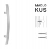 MPkovania FT - MADLO kód K41C 40x10 mm ST ks Rozteč madla: 300 mm, Rozmer profilu madla: 40x10 mm, Dĺžka: 500 mm